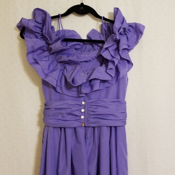 Vintage Dresses & Skirts - 👀80s Vintage | Purple Prom Ruffle Dress